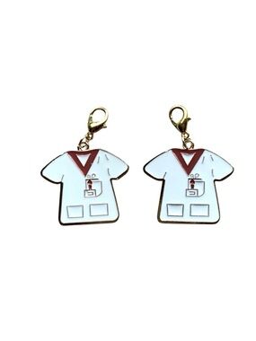 Medical scrub Themed Charms for Keychains, Bracelets, Backpacks, zipper pulls,
